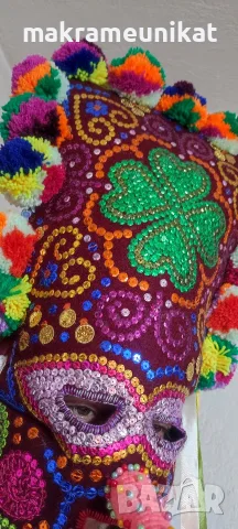 Кукерска маска, гугла, капашон, чисто нова, ръчна изработка , снимка 9 - Декорация за дома - 55950061