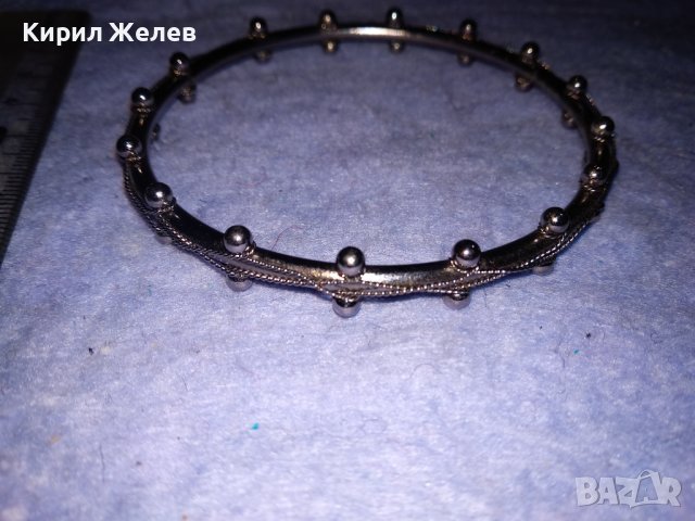 СРЕБРИСТА ВИНТИДЖ ГРИВНА от БЛАГОРОДНА НЕРЪЖДАЕМА СТОМАНА РЪЧНА ХУДОЖЕСТВЕНА ИЗРАБОТКА 37966, снимка 6 - Гривни - 40832145