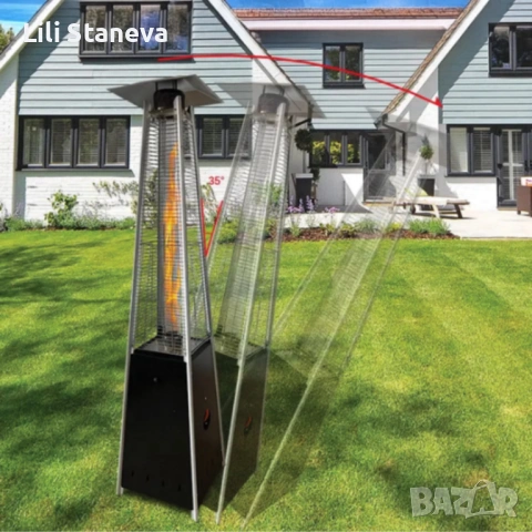 Газов отоплител-чадър 13 kW, 227 см – външен газов отоплител с калъф и защити + маймунка. , снимка 8 - Други - 53280214