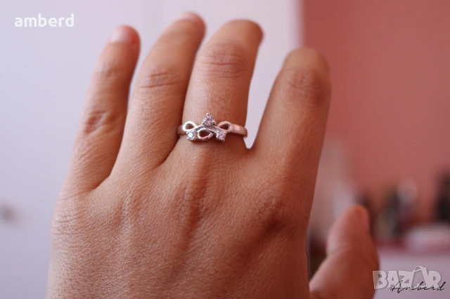 Нежен сребърен пръстен - модел R084