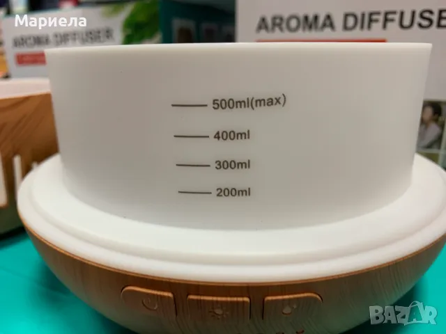 Ароматерапевтичен овлажнител с дифузор за етерично масло, 500 ml ултразвуков, снимка 9 - Други - 47516773