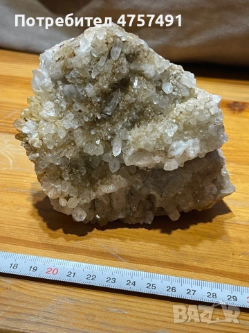 Друза кварц с лимонит и матрица 