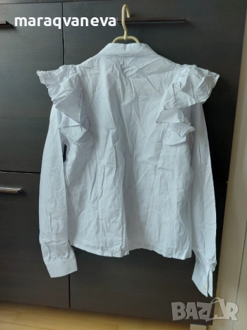 Нова риза с къдрички, размер S/36 с етикет, снимка 4 - Ризи - 53238231