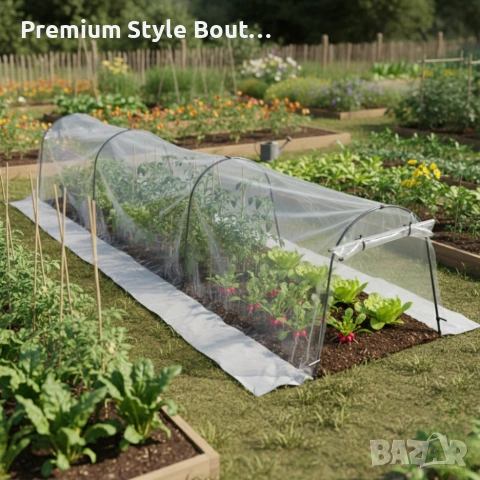 Мини оранжерия - сгъваема, практична и идеална за всеки градинар - 1.8 х 10м