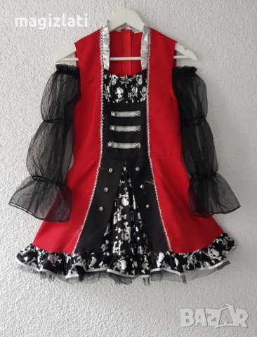 Рокля за Хелуин с черепи размер ХS-S - нова, снимка 13 - Рокли - 42701371