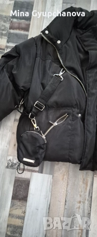 черен зимен бомбър , снимка 2 - Якета - 52910679