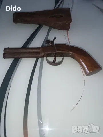 Стар Револвер двуцевка., снимка 7 - Антикварни и старинни предмети - 49020403