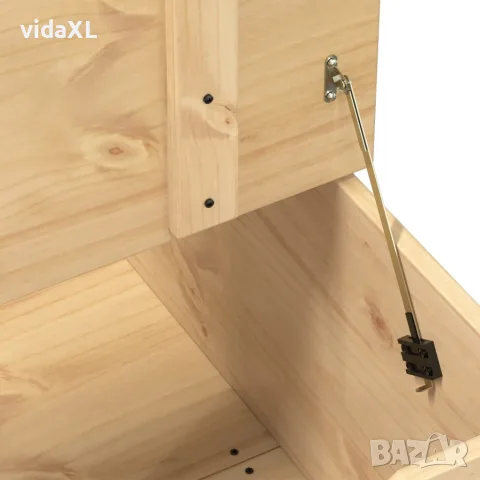 vidaXL Кутия за съхранение "Corona" 78x78x45 см борово дърво масив, снимка 7 - Скринове - 56147443