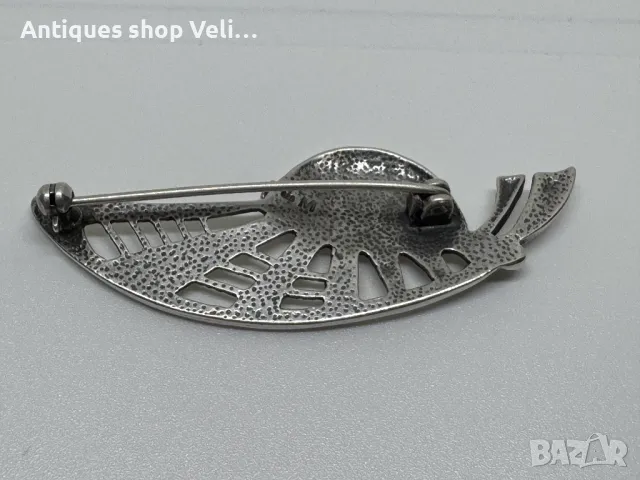 Сребърна брошка №5974 , снимка 4 - Колиета, медальони, синджири - 47434633