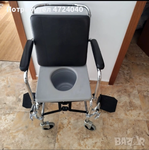 Комбиниран инвалиден тоалетен стол, снимка 4 - Инвалидни колички - 53288600