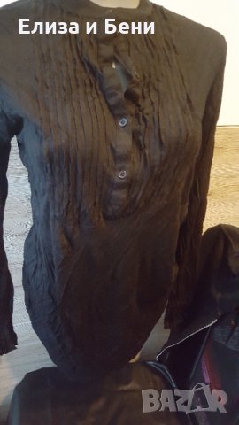 готик туника с дълъг ръкав и жабо с копчета, снимка 1