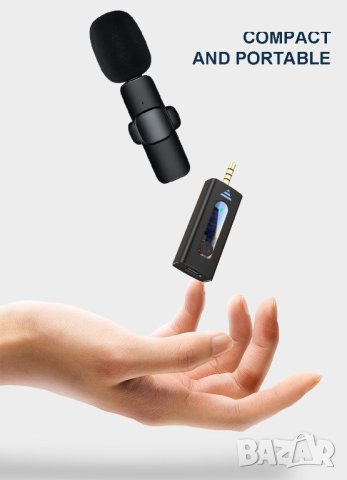 Микрофон за смартфон, безжичен, Фотоапарат, камера, 3.5mm, за Android, за IPhone, букса 3.5мм, жак, снимка 5 - Микрофони - 41942824