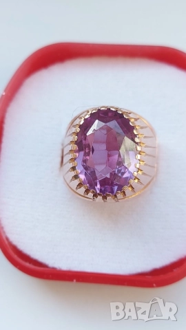 Руски златен пръстен с александрит, снимка 10 - Пръстени - 52621679