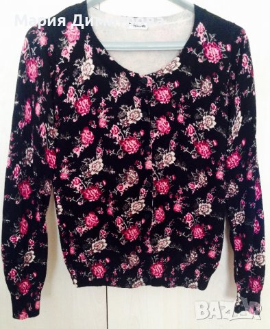 Жилетка с флорални мотиви 100% памук, снимка 2 - Жилетки - 39197079