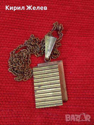 КРАСИВ Стар ПОЗЛАТЕН БРОНЗОВ РЕТРО АР ДЕКО МЕДАЛЬОН с ФИНА БРОНЗОВА с ПОЗЛАТА ЗДРАВА ВЕРИЖКА 38453, снимка 6 - Антикварни и старинни предмети - 41389449