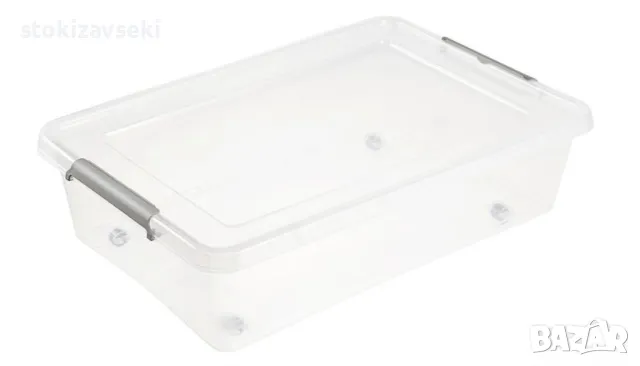 Кутия за съхранение, Keeeper Lars, 29 L, 58 x 39 x 16 cm, с колела и капак, снимка 1