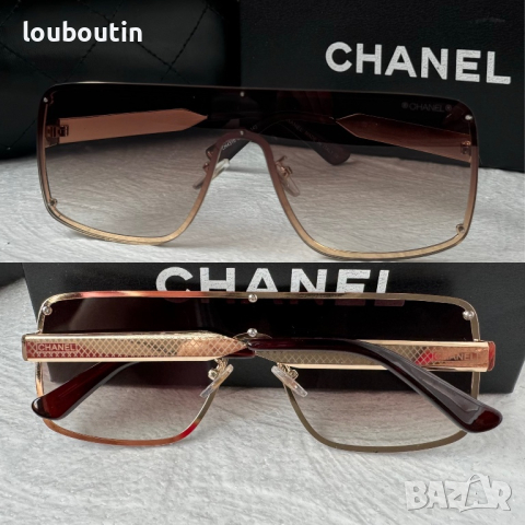 CH дамски слънчеви очила маска с лого, снимка 2 - Слънчеви и диоптрични очила - 44700986