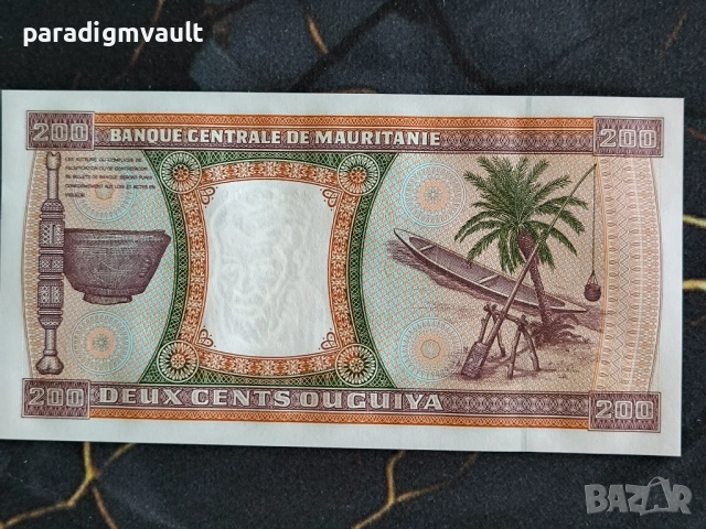 Банкнота - Мавритания - 200 угия UNC | 2002г., снимка 2 - Нумизматика и бонистика - 53749035