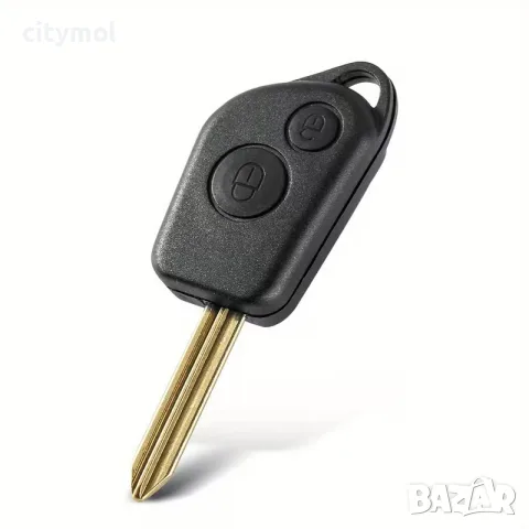 Кутийка за ключ за 2 бутона за Peugeot / Citroen, 2 бутона и острие