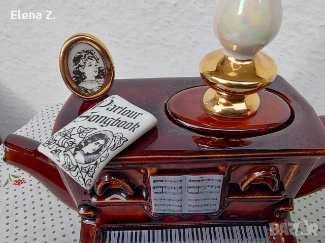 Колекционерски чайник Ретро пиано Swineside Англия, снимка 4 - Декорация за дома - 53036776