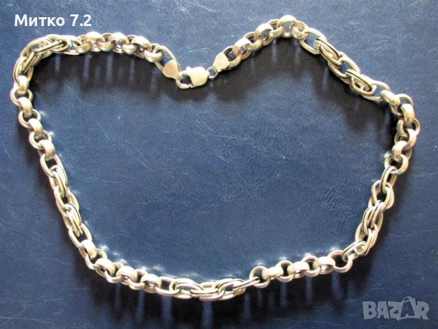 сребърен ланец - 7, снимка 4 - Колиета, медальони, синджири - 51564990