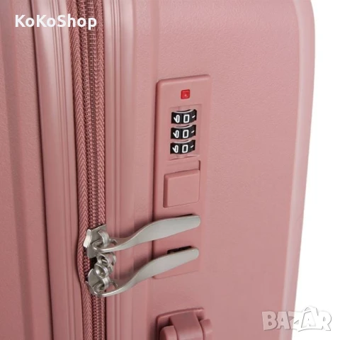 Куфар на колелца-42.5x24x66 см./розов куфар на колелца, снимка 6 - Куфари - 50644391