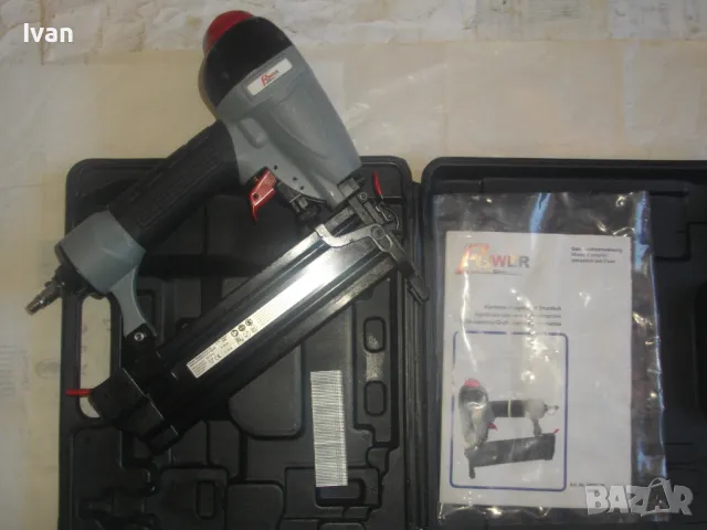 НОВ Голям комбиниран до 50 мм консуматив НЕМСКИ оригинален ПНЕВМАТИЧЕН ТАКЕР дърводелски Power TEC, снимка 2 - Други инструменти - 47532066