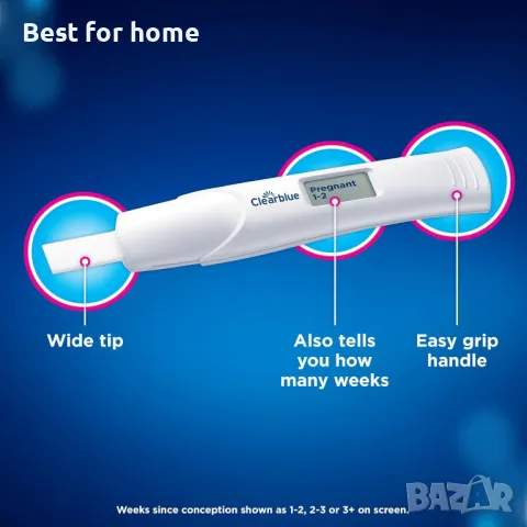 Дигитален тест за бременност с индикатор на седмиците Clearblue , снимка 2 - Друга електроника - 50055428