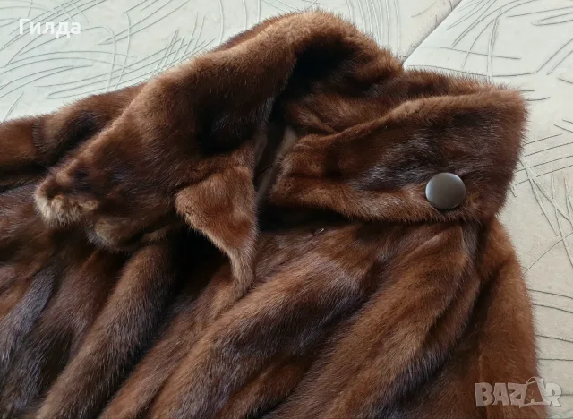 Saga Mink дълго палто манто норка визон L, снимка 5 - Палта, манта - 56002369