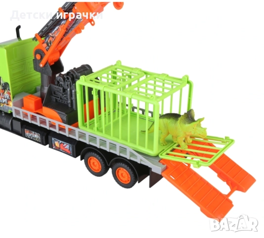 Камион с кран за превоз на Динозаври 90см, с динозаври комплект , снимка 4 - Коли, камиони, мотори, писти - 52826809