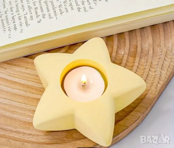 Молд свещник звезда , снимка 2 - Форми - 47435553