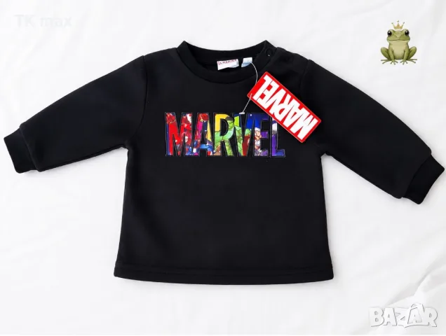 Marvel комплект за бебе  Нов със суитшърт и ватиран панталон, 6 месеца, снимка 6 - Комплекти за бебе - 55830854