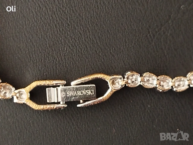 Оргинална сребърна гривна сваровски / svarovski, снимка 5 - Гривни - 53815199