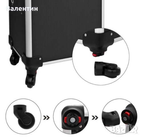 Професионален куфар за гримове Songmics, снимка 8 - Куфари - 51878205