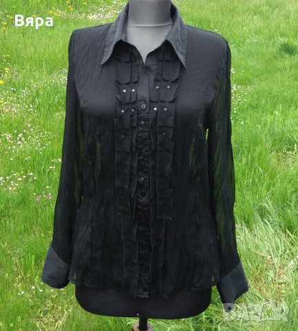 Воалена Риза Bonita. Декоративни набори. Прозираща. , снимка 2 - Ризи - 34492855