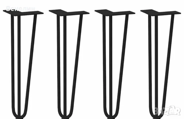 метални крака за маса -черни , снимка 1