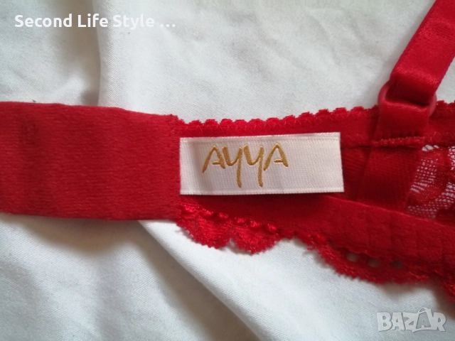 75B нов червен дантелен сутиен , снимка 12 - Бельо - 52921968