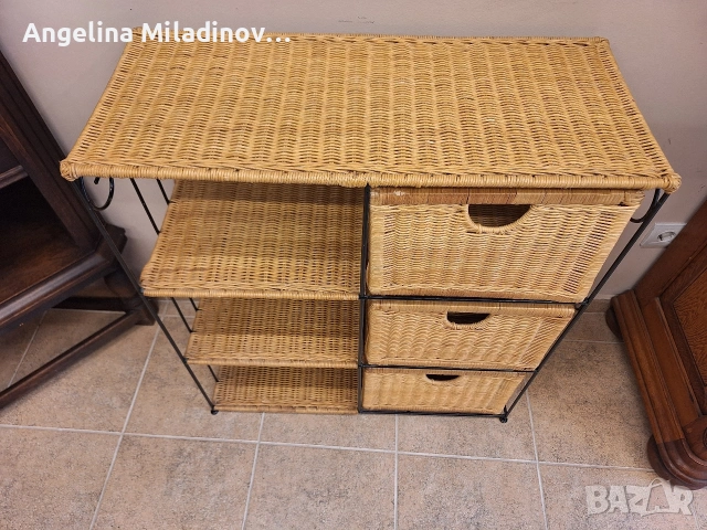 Етажерки и масичка от ратан, снимка 2 - Етажерки - 53825511