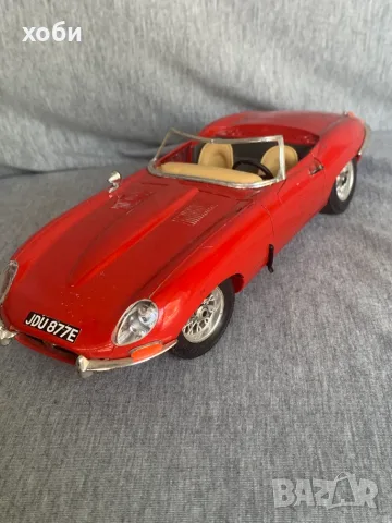 количка  Jaguar E-Type Spider 1961  1:18  Bburago 