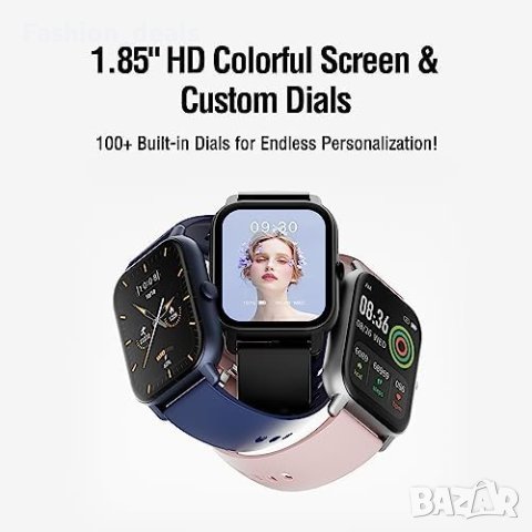 Нов сензорен Смарт часовник, 1,85 инча Мъже Жени Подарък, снимка 4 - Смарт гривни - 42537335