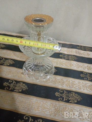 Кристален свещник, снимка 4 - Други ценни предмети - 53771294