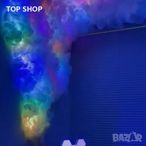 Нова Атмосферична облачна лампа - Мултицветна светлинна лента, снимка 4 - Лампи за стена - 49214997