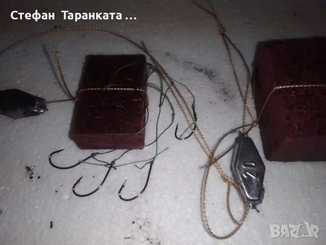 капан за риболов на сладководни риби със 4 куки или така наречената комбайна , снимка 3 - Такъми - 51360657