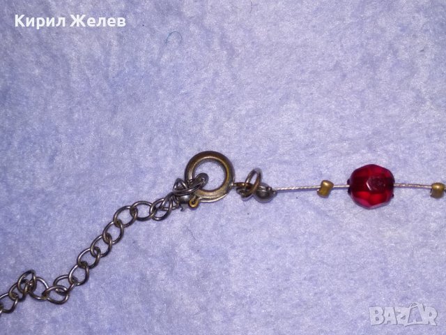 ПРЕКРАСНО ФАСЕТИРАНО КРИСТАЛНО РЕТРО АРТ НУВО СТИЛ ХЕНД МЕЙД КОЛИЕ 45511, снимка 8 - Колиета, медальони, синджири - 41753151