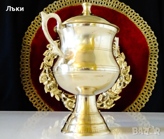 Повдигната бронзова захарница,викториански разкош. , снимка 4 - Антикварни и старинни предмети - 52674588