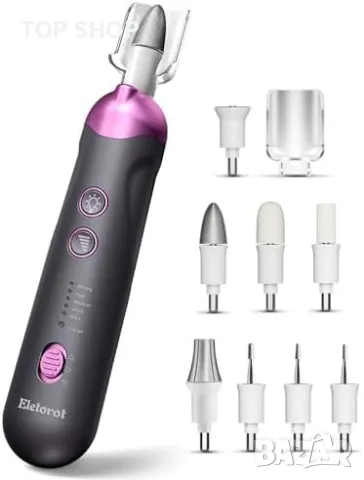 Нов Eletorot Педикюрен Сет за Дебели Нокти - 3 ч. Работа, 8 Приставки