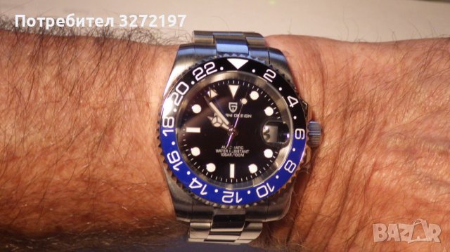 PAGANI DESIGN автоматичен часовник с Японски механизъм SEIKO NH34 GMT,стъкло сапфир,водоустойчив , снимка 9 - Мъжки - 42204968