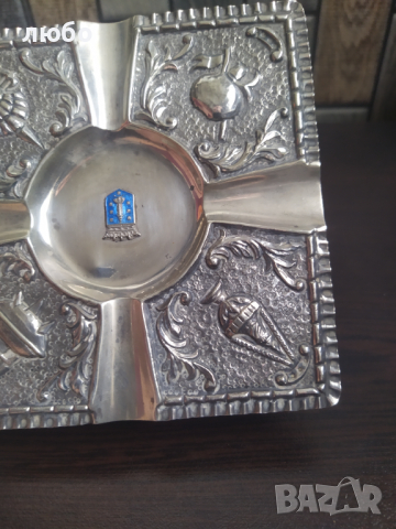 Сребърен Пепелник Ръчна Изработка-0,925, снимка 4 - Други - 44654774