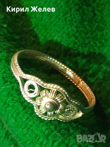 19 ВЕК СРЕБЪРЕН ФИЛИГРАНЕН ВЪЗРОЖДЕНСКИ ПРЪСТЕН СТАРА РЪЧНА КУЮМДЖИЙСКА ИЗРАБОТКА УНИКАТ 26621, снимка 2 - Антикварни и старинни предмети - 34631126