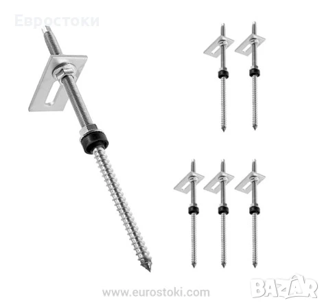 Комплект винтове за монтаж на соларни панели M10 x 200 мм, 6 броя